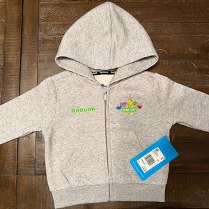 Reebok Light Gray Kids Hoodie with Sesame Street Design